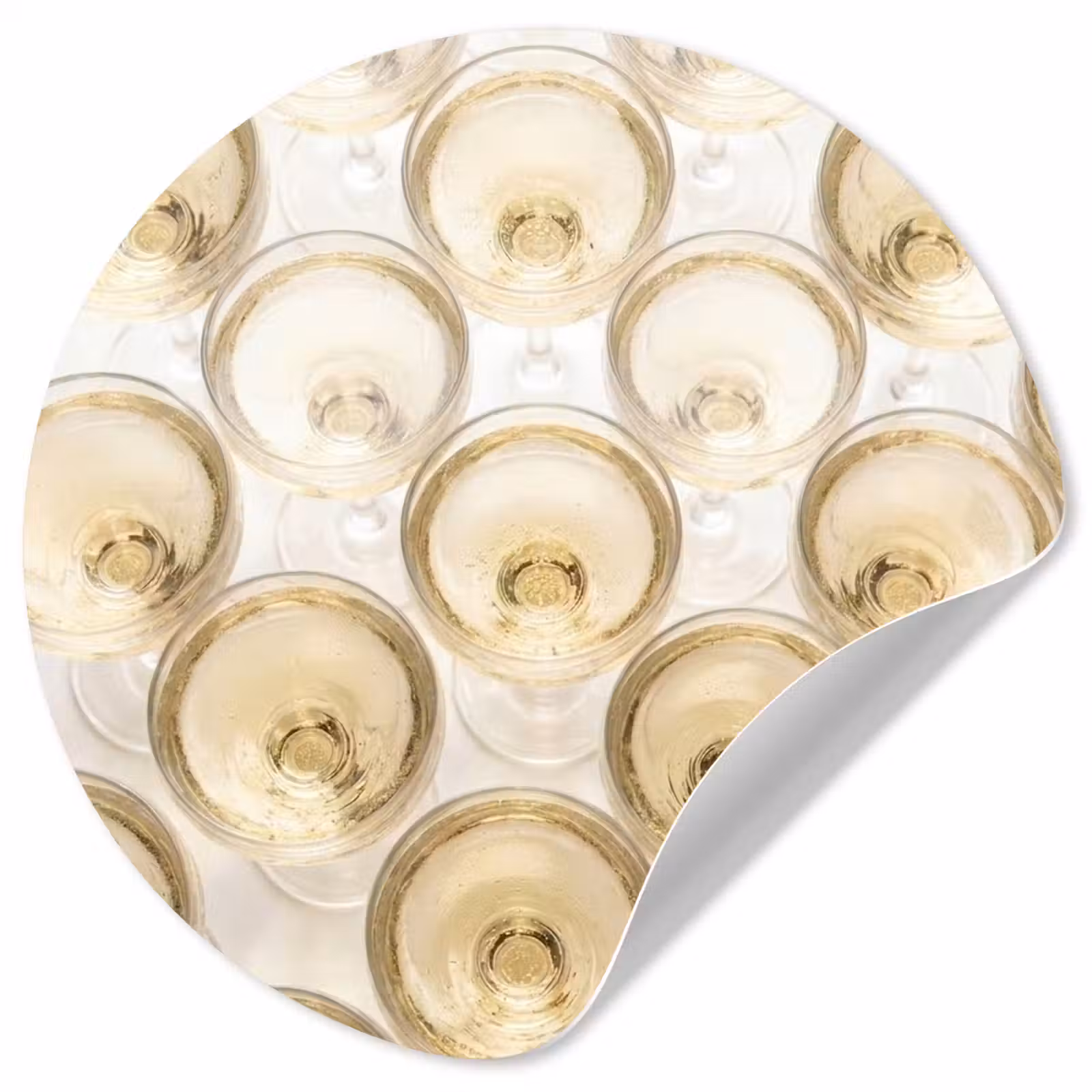 Behangcirkel - Drank - Glazen - Feest - Goud — 1