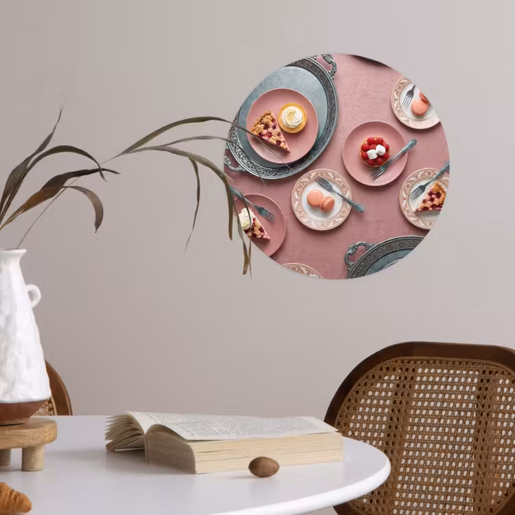 Behangcirkel - Dessert - Taart - Gebak - Zoet - Roze — 4