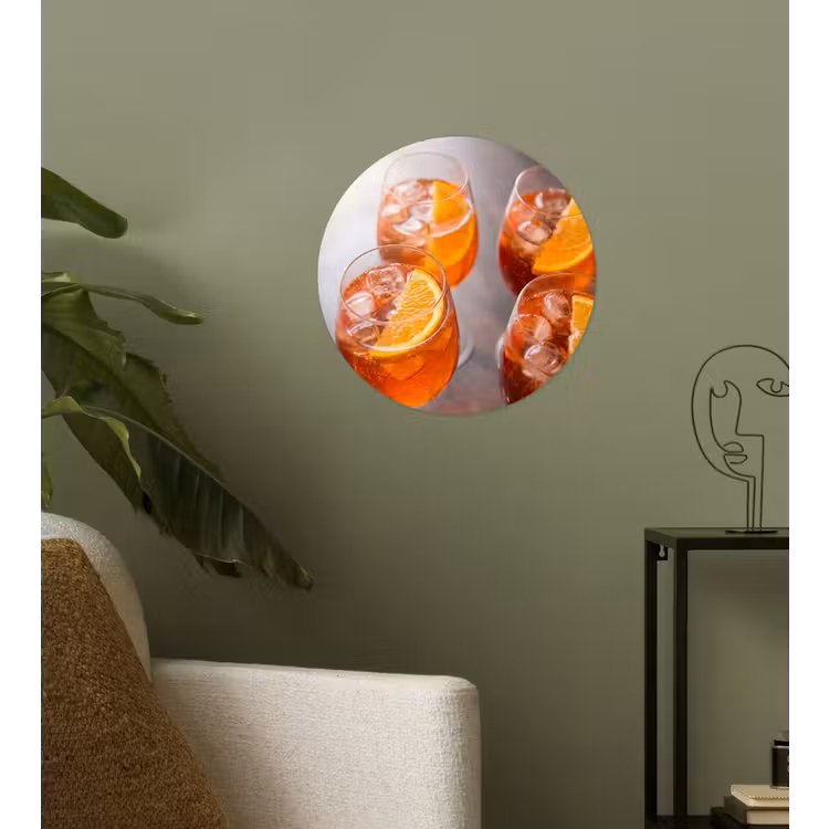 Behangcirkel - Drank - Sinaasappel - IJs - Zomer - Oranje — 3