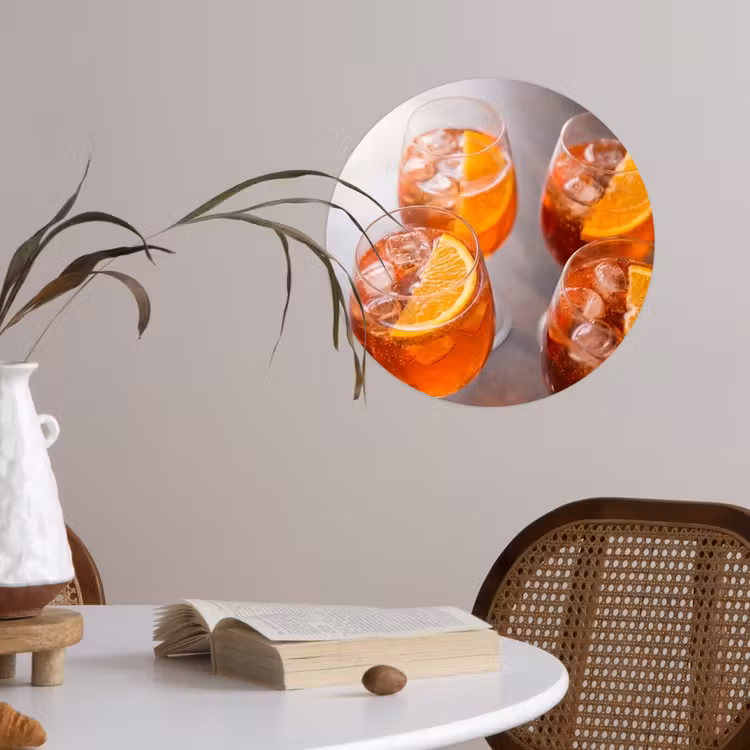 Behangcirkel - Drank - Sinaasappel - IJs - Zomer - Oranje — 4