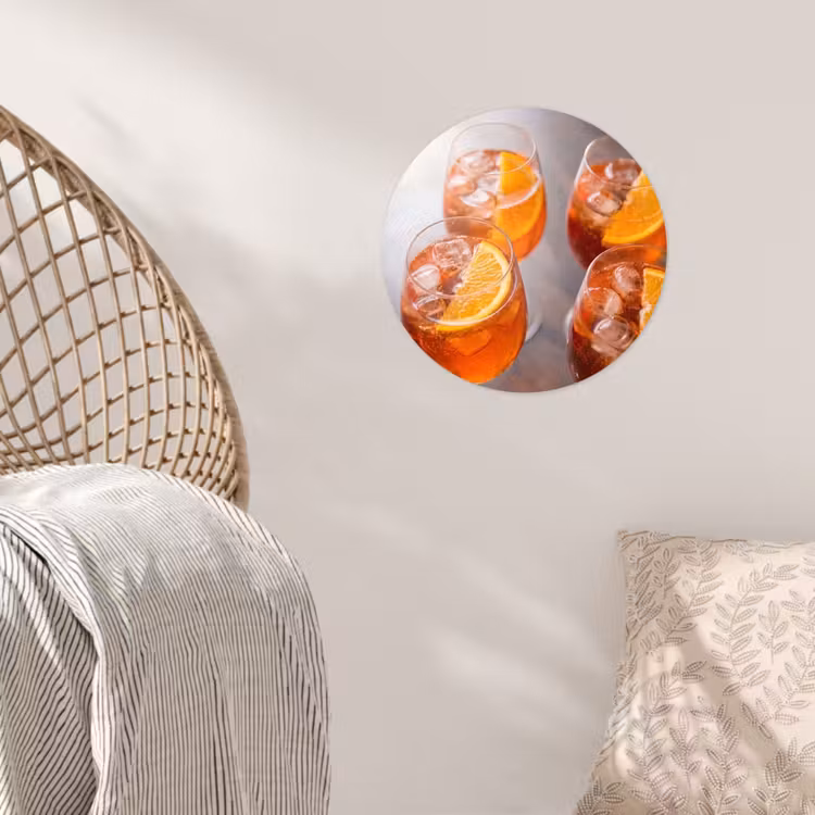 Behangcirkel - Drank - Sinaasappel - IJs - Zomer - Oranje — 5