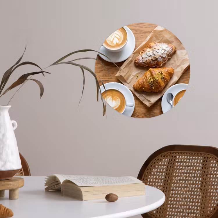 Behangcirkel - Eten - Croissant - Koffie - Ontbijt - Modern — 4