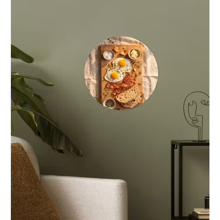Behangcirkel - Eten - Ontbijt - Hout - Rustiek - Geel — 3