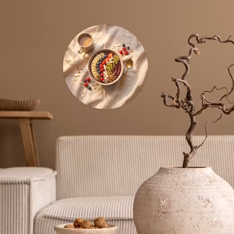 Behangcirkel - Eten - Ontbijtkom - Fruit - Gezond - Kleurrijk — 2