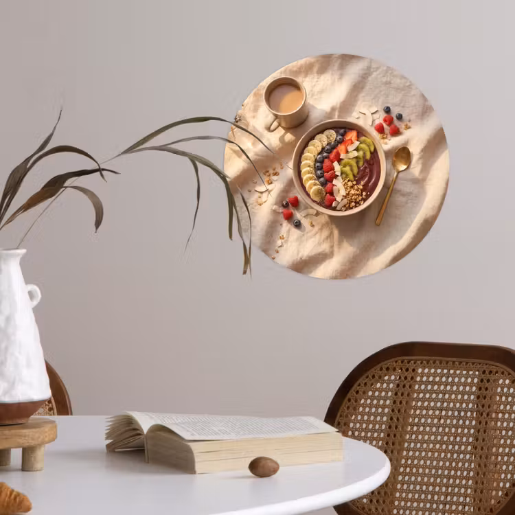 Behangcirkel - Eten - Ontbijtkom - Fruit - Gezond - Kleurrijk — 4