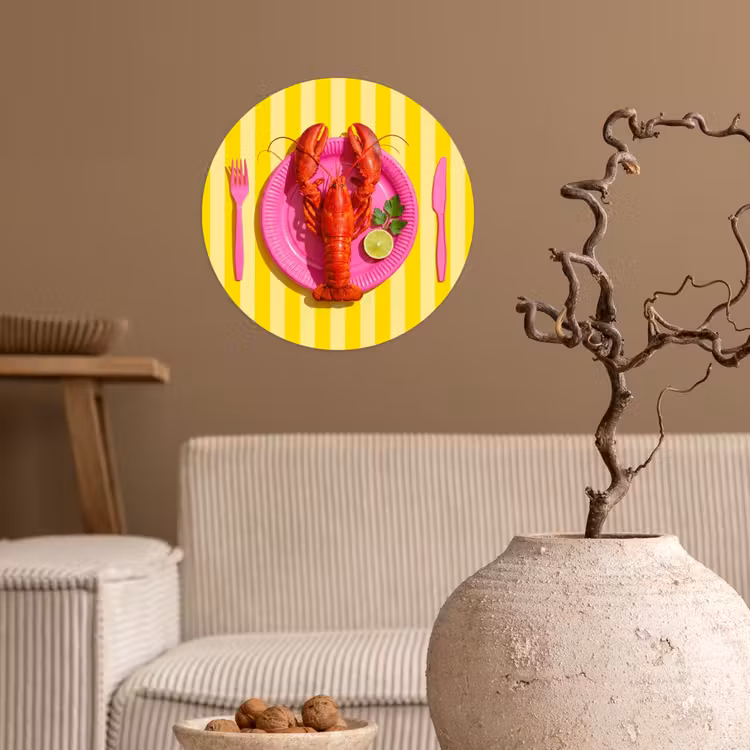Behangcirkel - Eten - Roze - Geel - Modern - Culinaire — 2