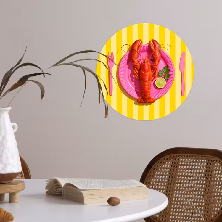 Behangcirkel - Eten - Roze - Geel - Modern - Culinaire — 4