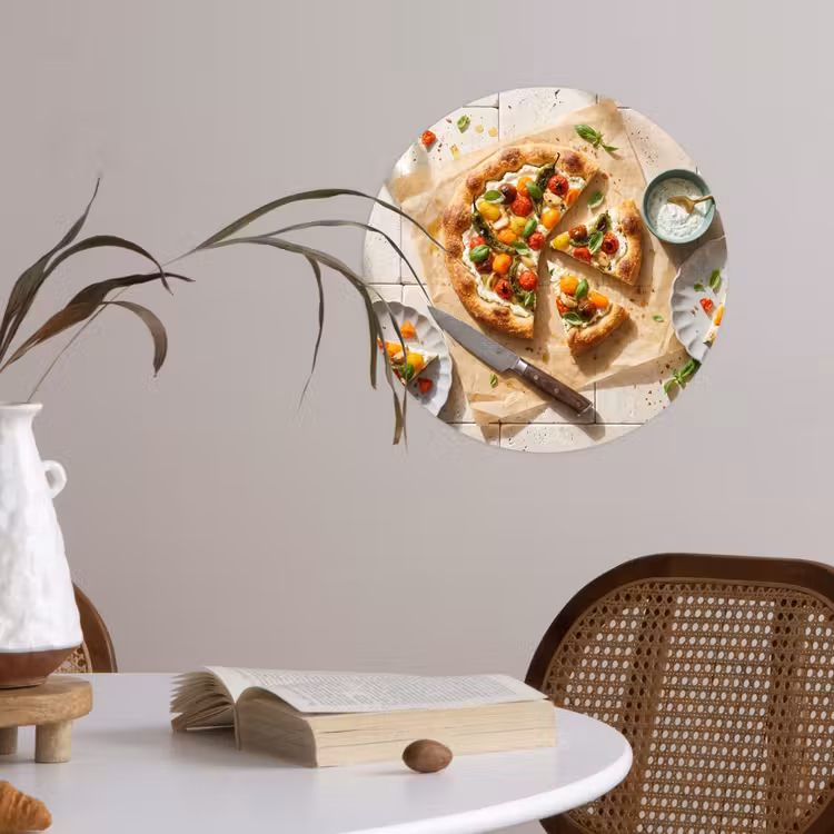 Behangcirkel - Eten - Tomaten - Basilicum - Maaltijd - Vers — 4