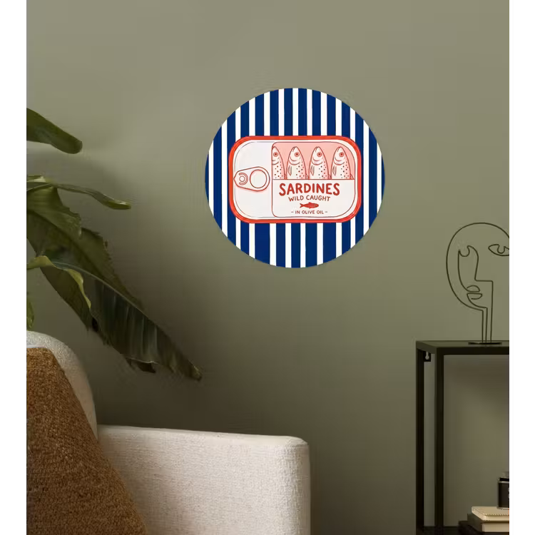 Behangcirkel - Eten - Vis - Blik - Illustratie - Rood — 3