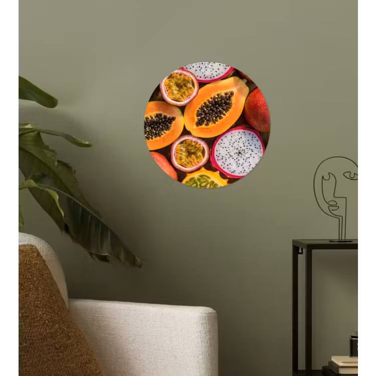 Behangcirkel - Fruit - Geopend - Tropisch - Eten - Kleurrijk — 3