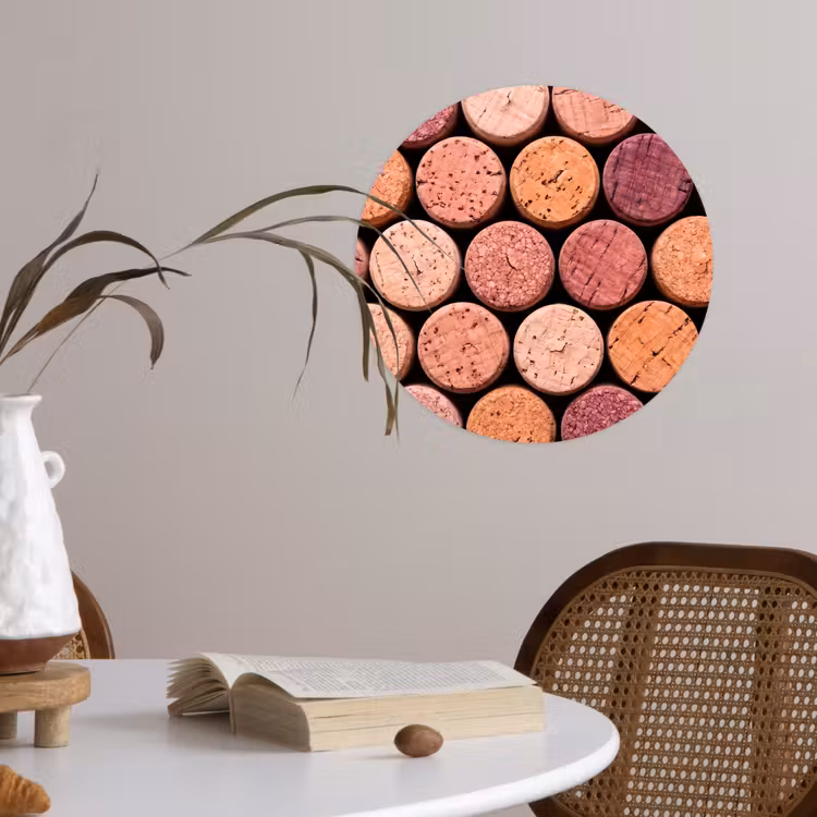 Behangcirkel - Kurk - Patroon - Abstract - Modern - Rood — 4
