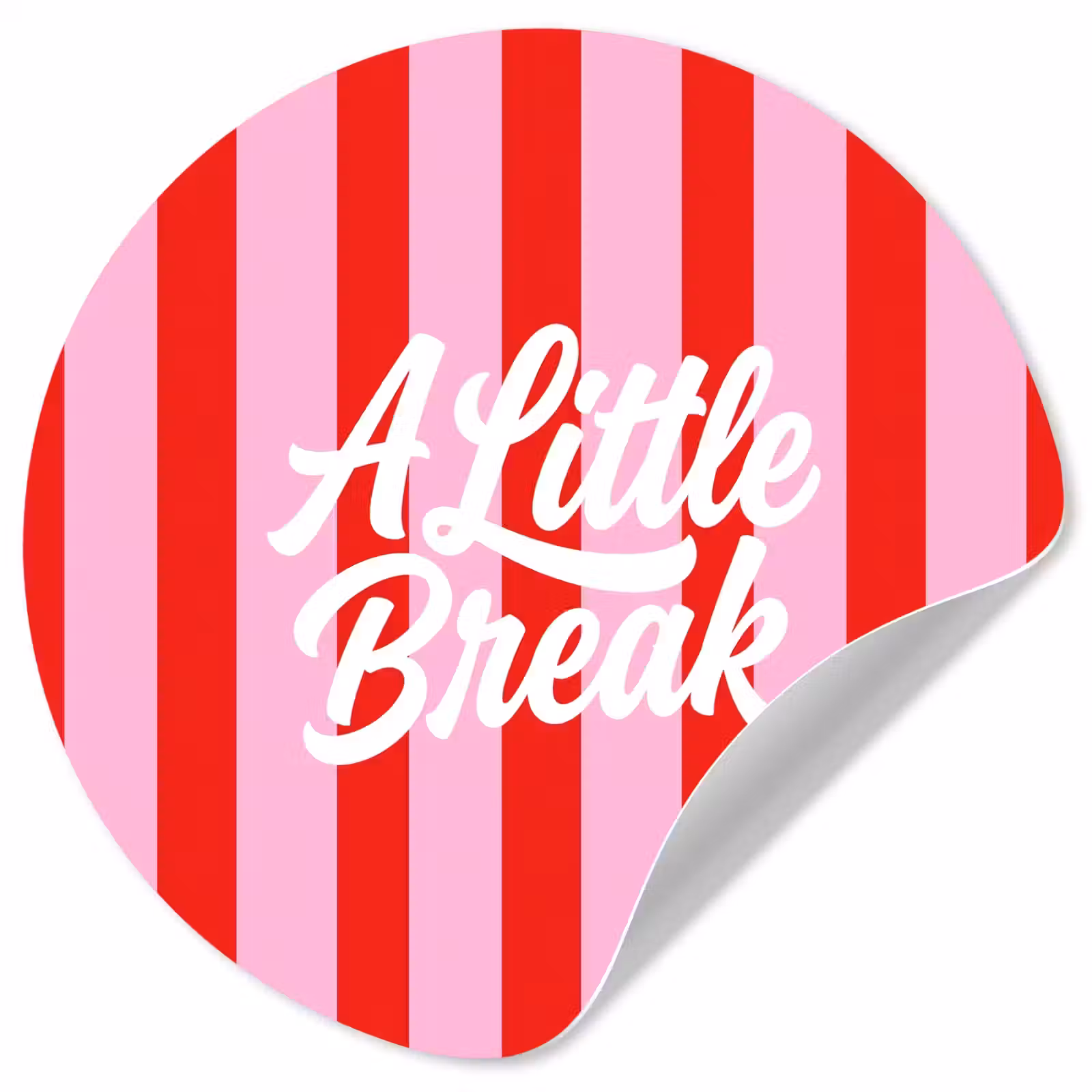 Behangcirkel - A Little Break - Strepen - Rood - Roze — 1