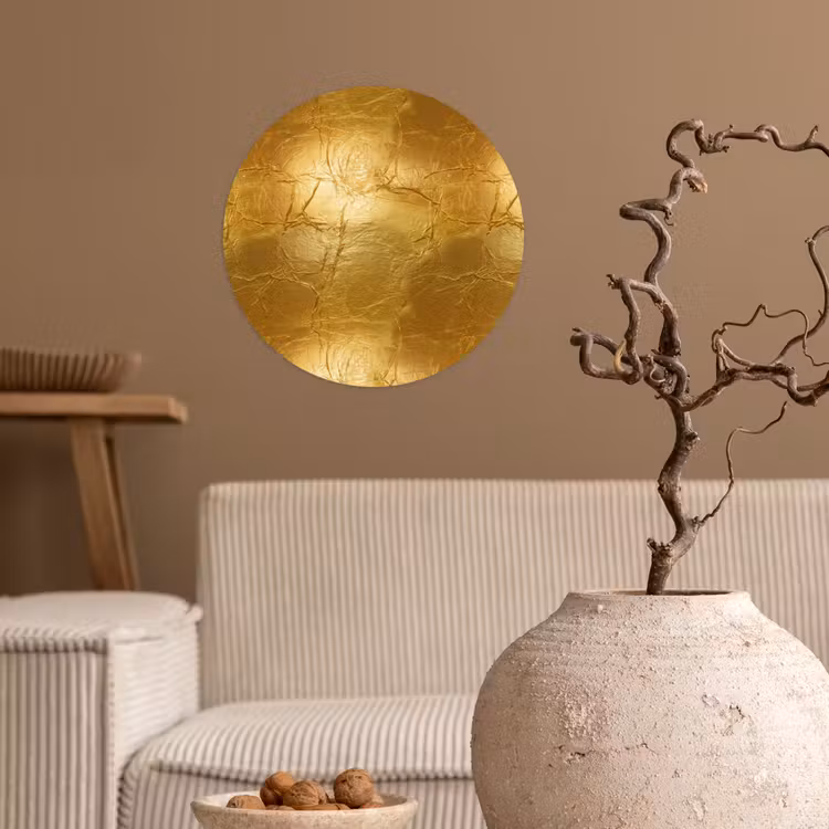 Behangcirkel - Bladgoud - Vintage - Textuur - Warm Goud — 2