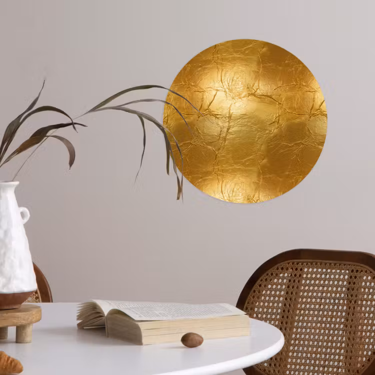 Behangcirkel - Bladgoud - Vintage - Textuur - Warm Goud — 4