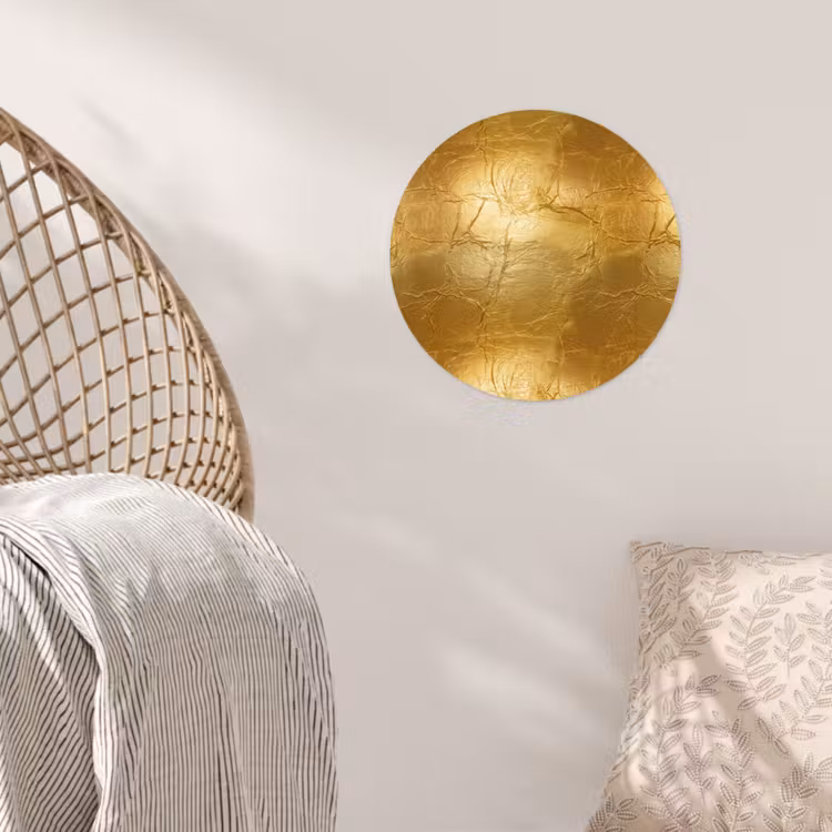 Behangcirkel - Bladgoud - Vintage - Textuur - Warm Goud — 5