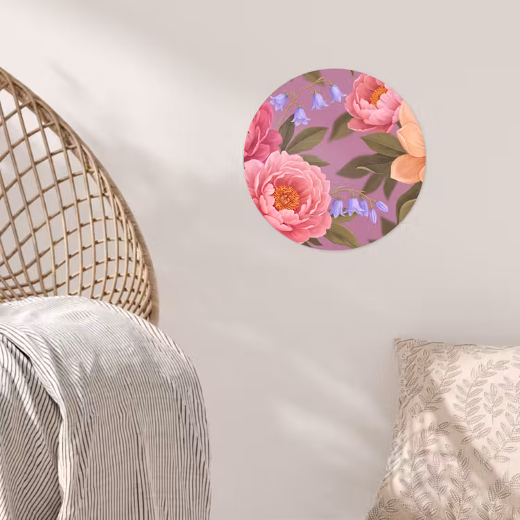 Behangcirkel - Bloemen - Patroon - Illustratie - Roze — 5