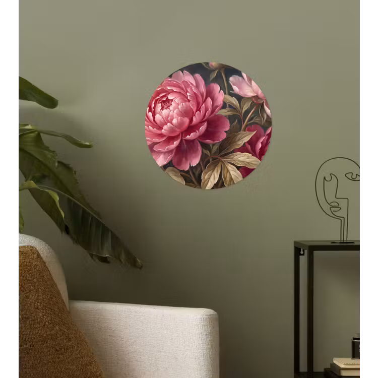 Behangcirkel - Bloemen - Roze - Klassiek - Natuur — 3