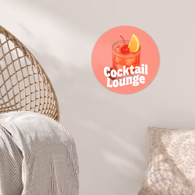 Behangcirkel - Cocktail Lounge - Glas - Koraal — 5