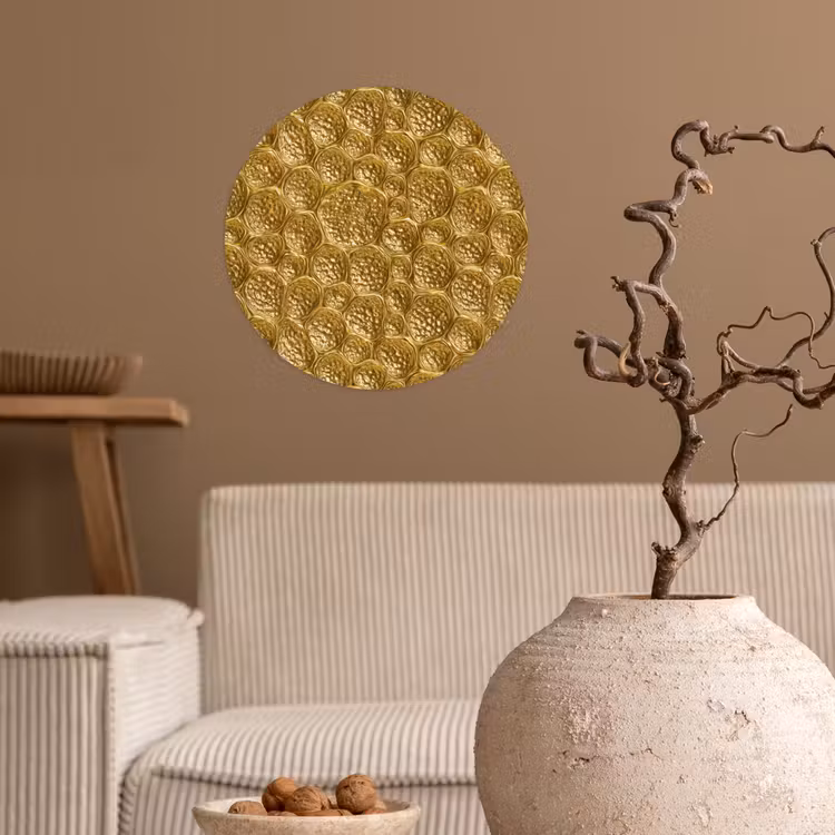 Behangcirkel - Gehamerd - Mozaïek - Antiek - Goud — 2