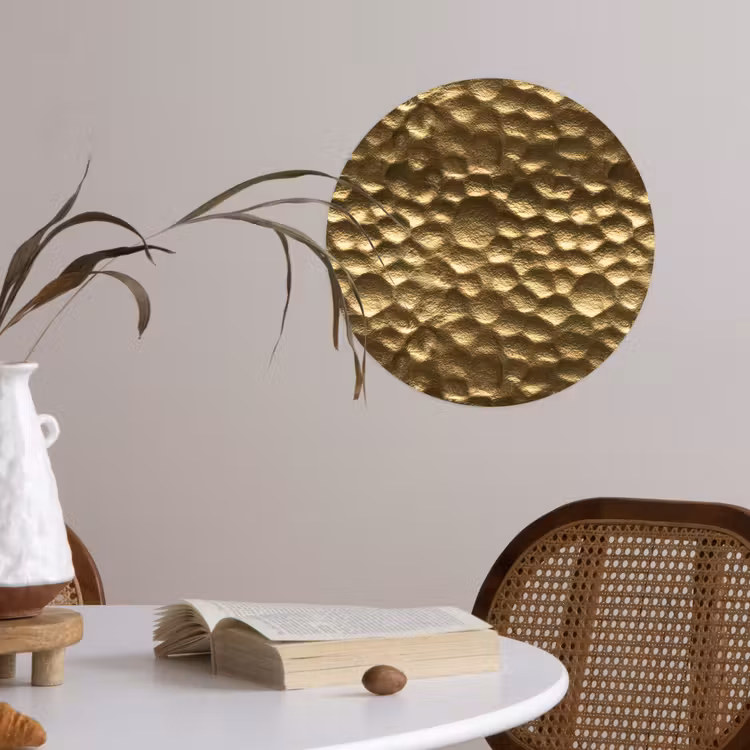 Behangcirkel - Gehamerd - Reliëf - Textuur - Bronsgoud — 4