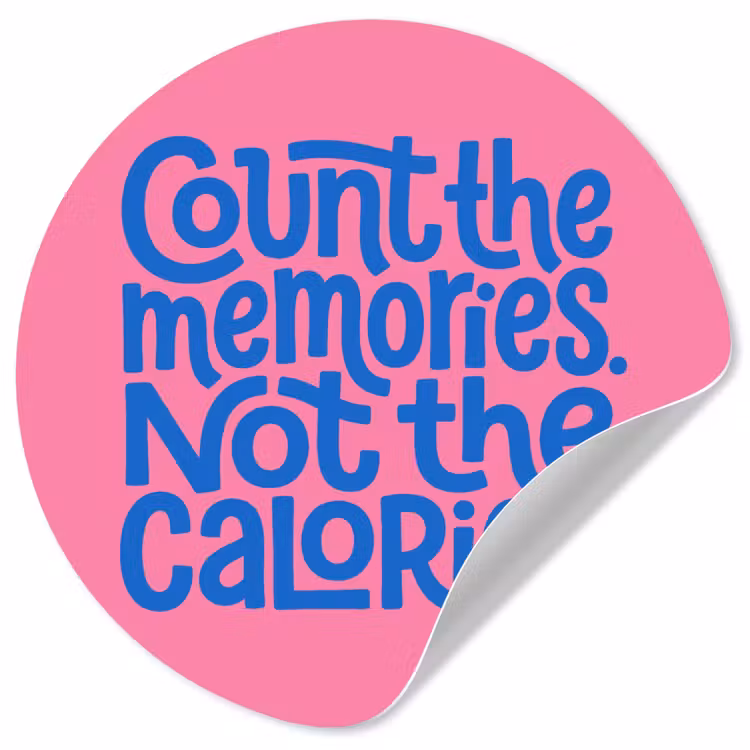 Behangcirkel - Memories - Roze - Blauw - Quote — 1