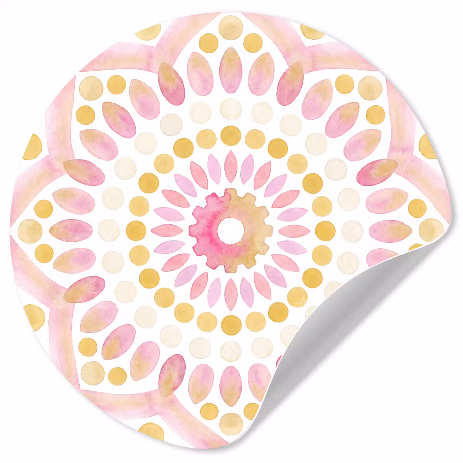 Behangcirkel - Abstract - Mandala - Kunst - Modern - Roze — 1