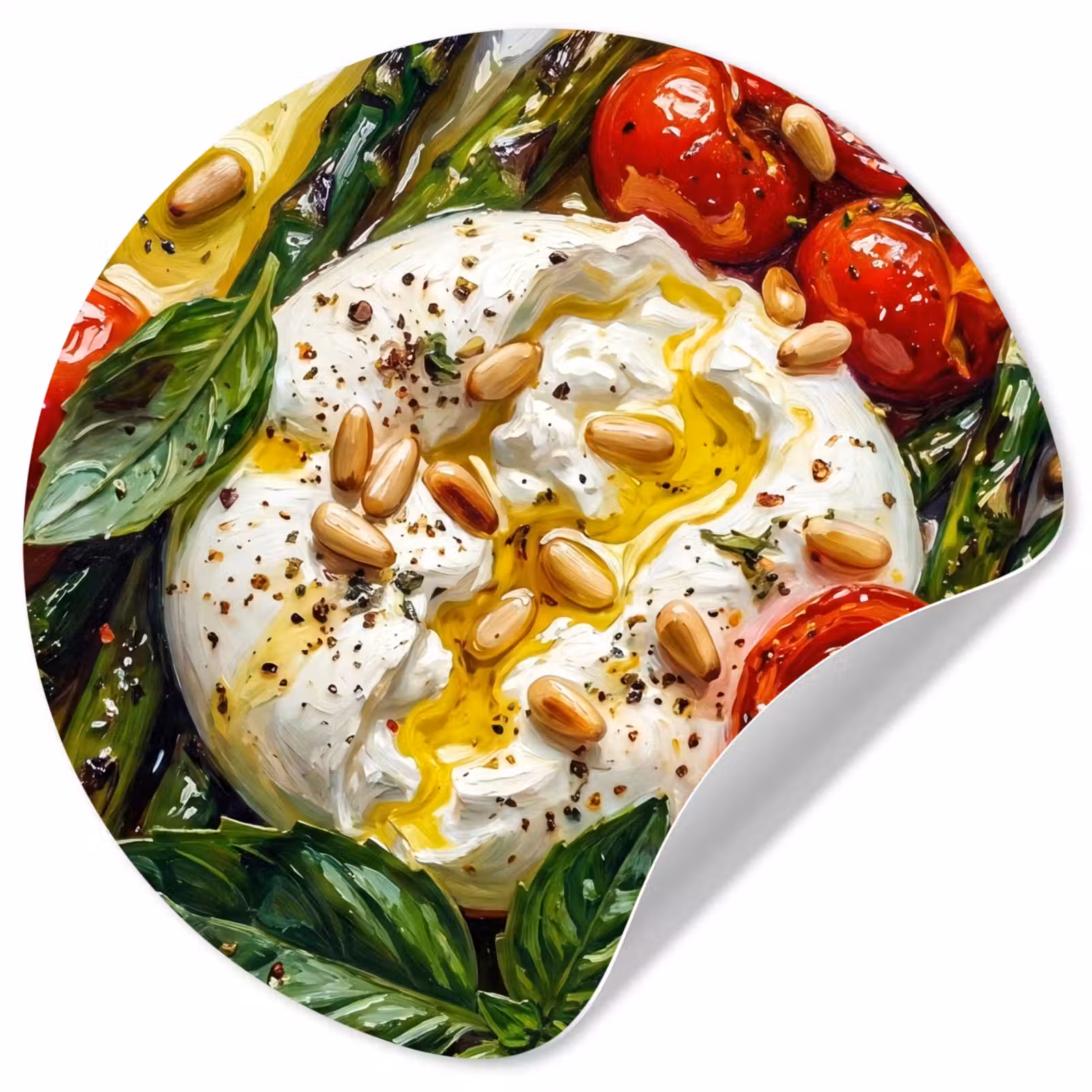 Behangcirkel - Eten - Groenten - Kaas - Modern - Vers — 1