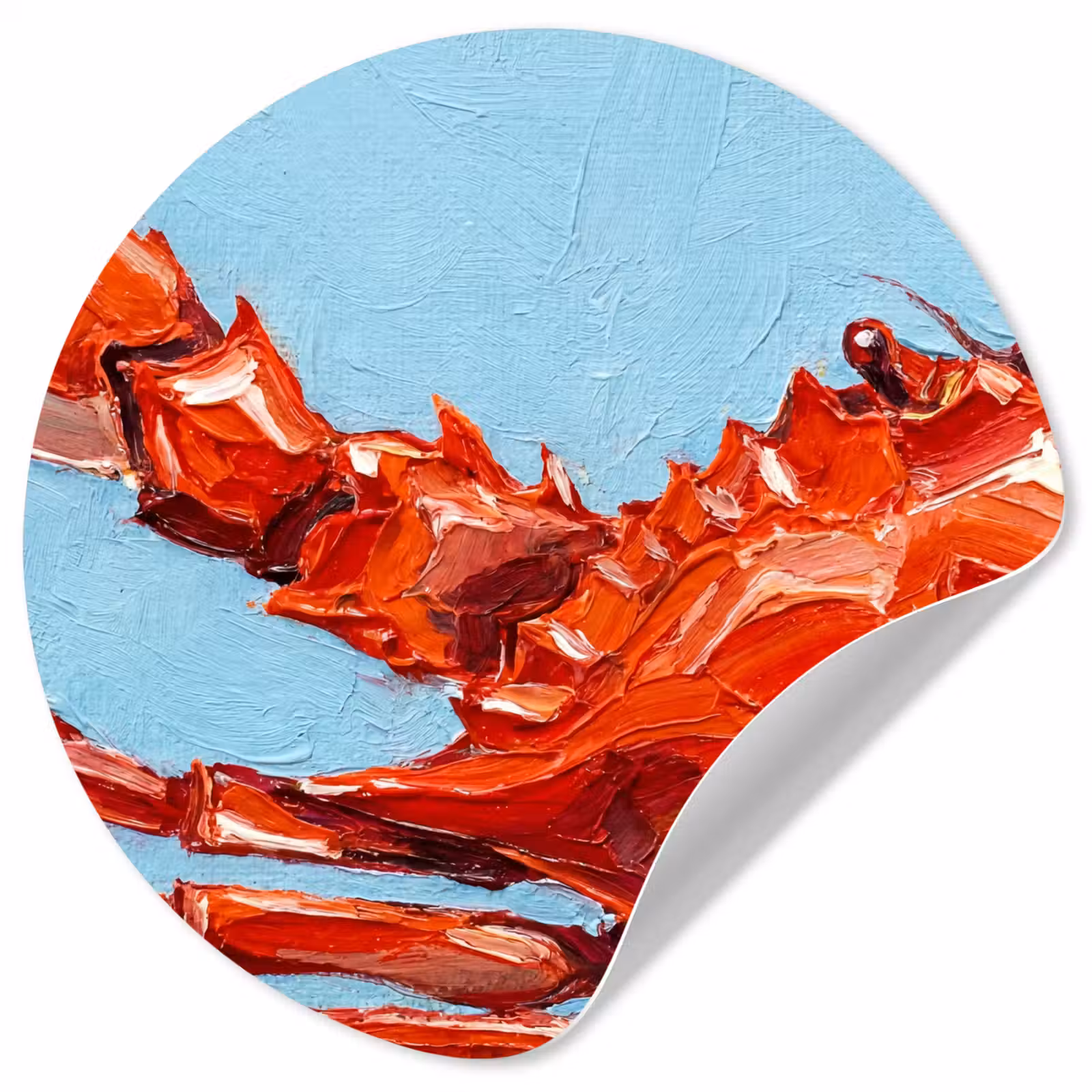 Behangcirkel - Krab - Zee - Dieren - Abstract - Rood — 1