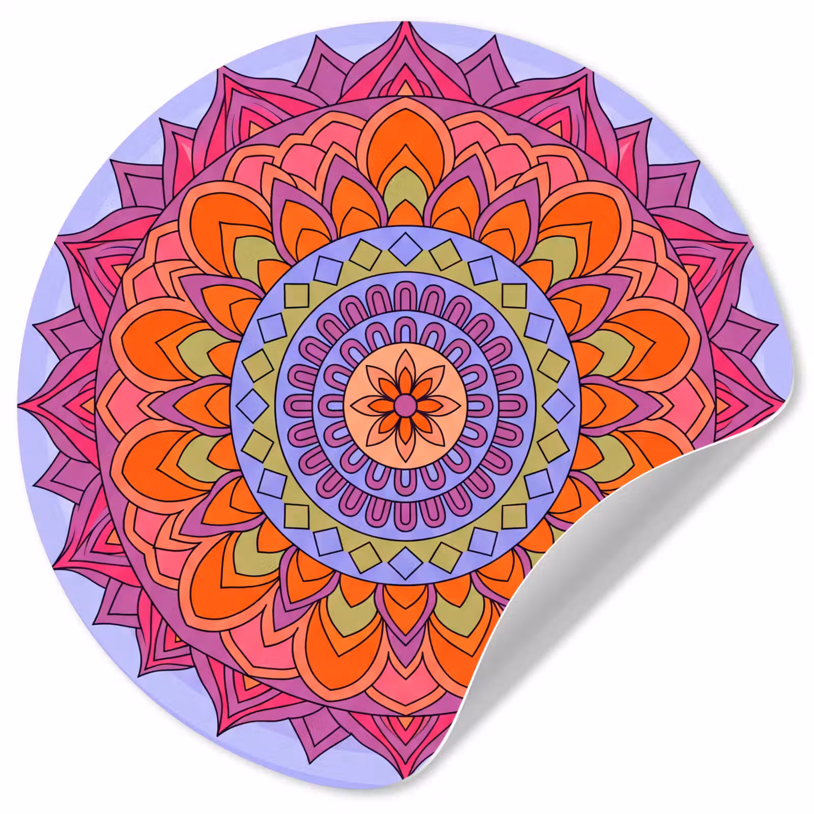 Behangcirkel - Mandala - Cirkel - Abstract - Kleurrijk - Patroon — 1