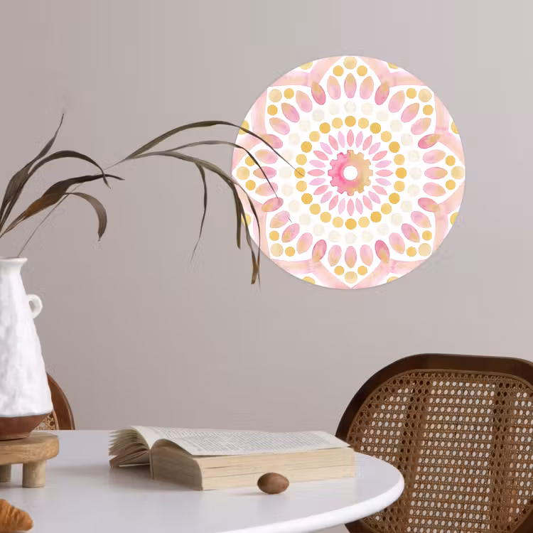Behangcirkel - Abstract - Mandala - Kunst - Modern - Roze — 4