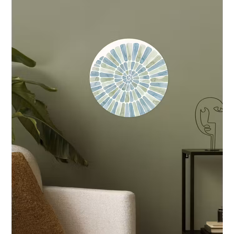 Behangcirkel - Abstract - Spiraal - Patroon - Modern - Blauw-Groen — 3