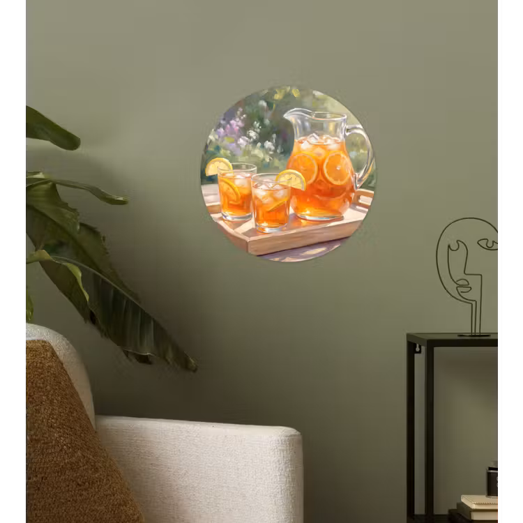 Behangcirkel - Drank - Citroen - Zomer - Tuin - Geel — 3