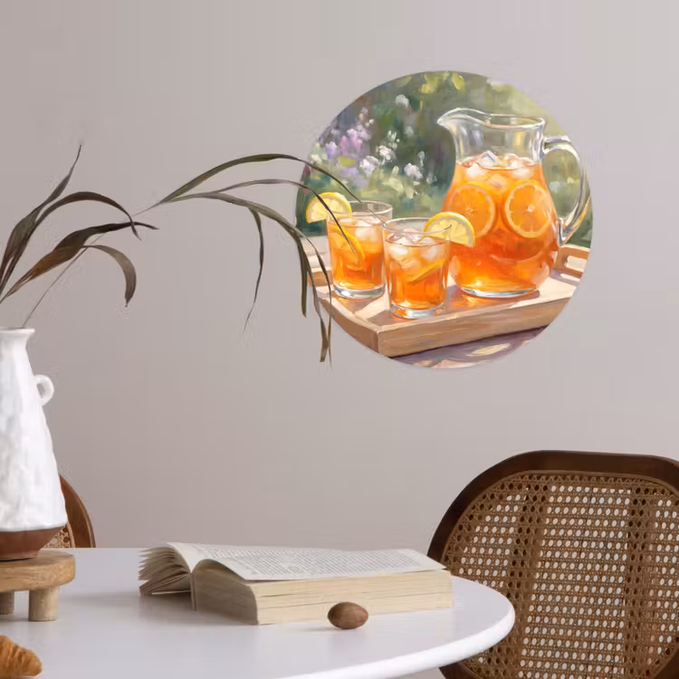 Behangcirkel - Drank - Citroen - Zomer - Tuin - Geel — 4