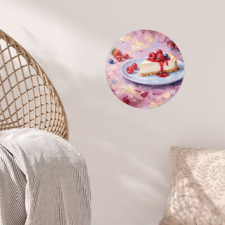 Behangcirkel - Eten - Cheesecake - Bessen - Abstract - Roze — 5
