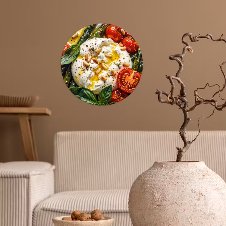 Behangcirkel - Eten - Groenten - Kaas - Modern - Vers — 2