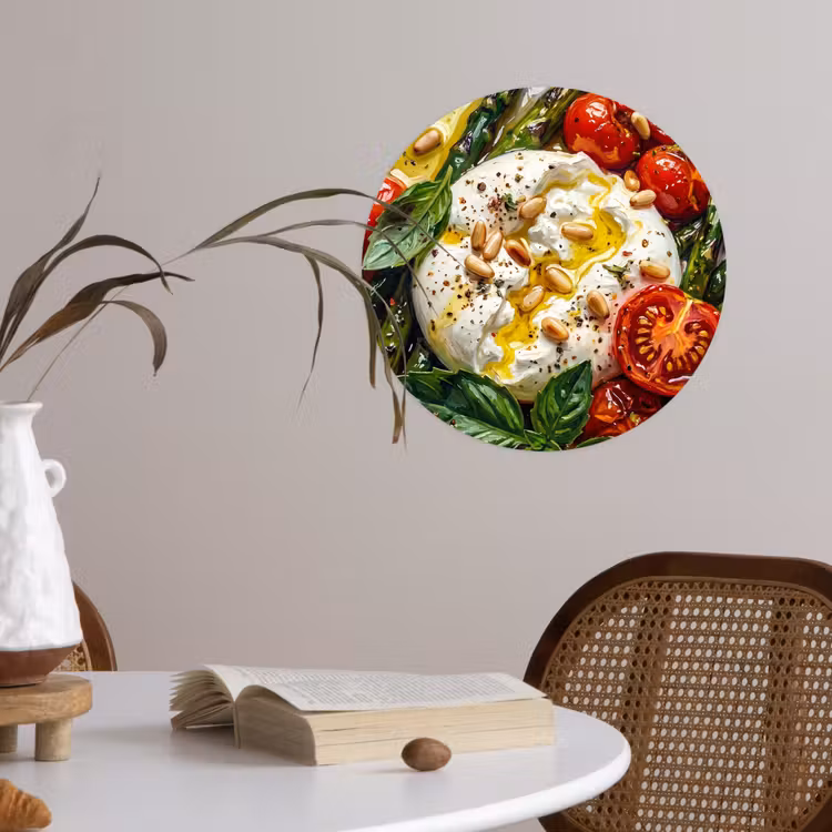 Behangcirkel - Eten - Groenten - Kaas - Modern - Vers — 4