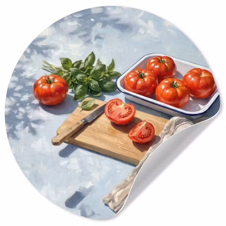 Behangcirkel - Eten - Keuken - Ingrediënten - Stillleven - Rood — 1