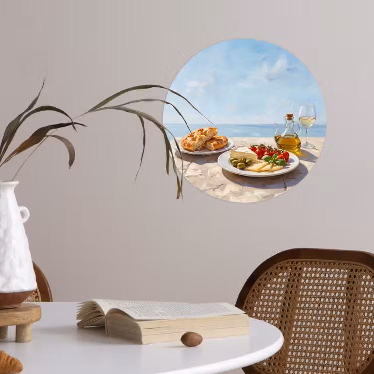 Behangcirkel - Eten - Middellandse Zee - Natuur - Geschilderd — 4