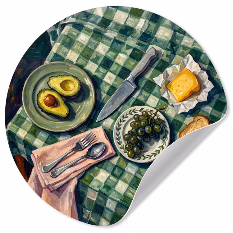 Behangcirkel - Eten - Ontbijt - Tafel - Modern - Groen — 1