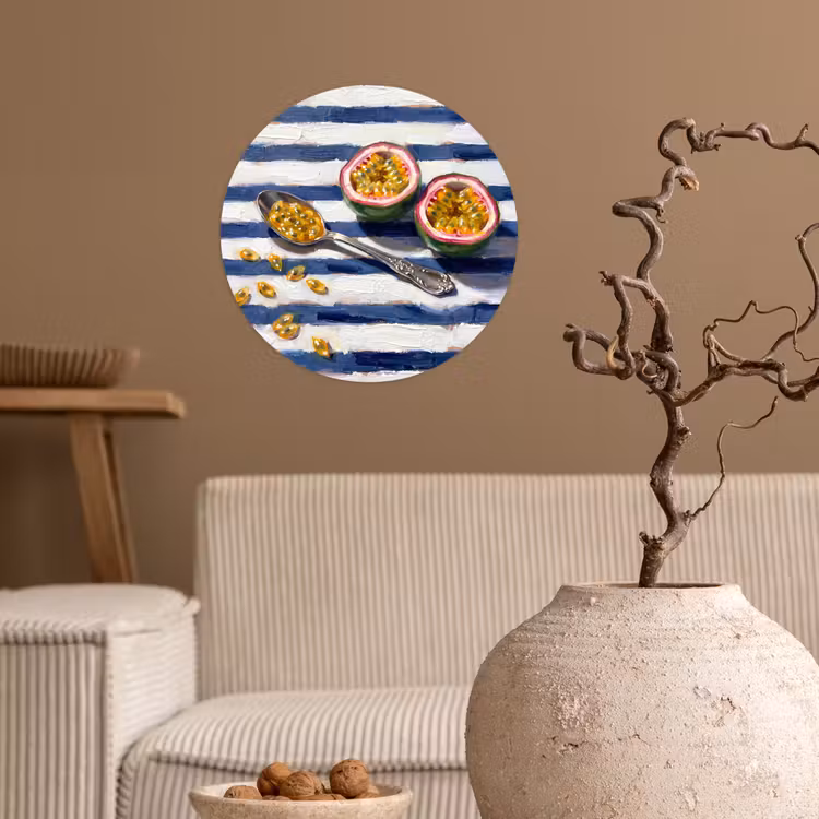 Behangcirkel - Eten - Passievrucht - Tropisch - Modern - Kleurrijk — 2