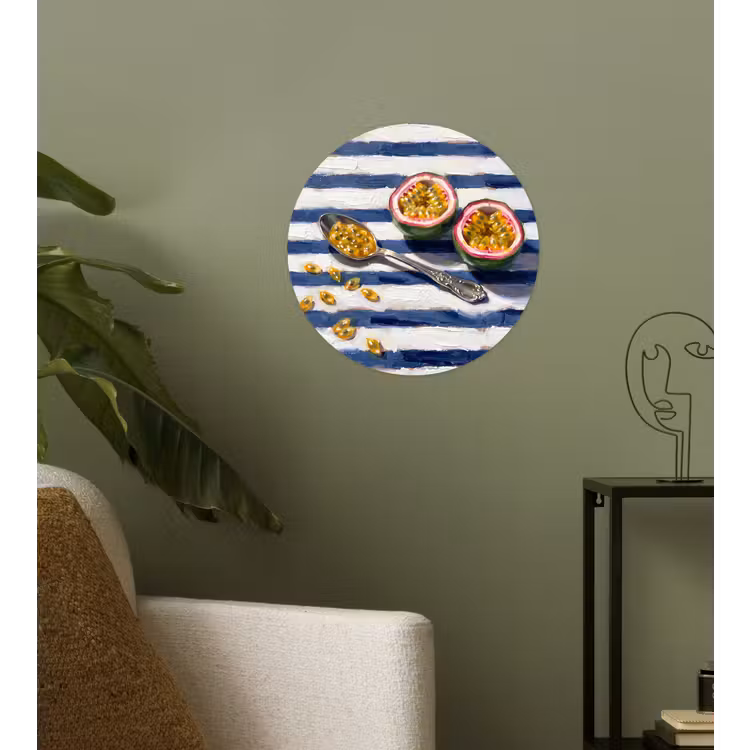 Behangcirkel - Eten - Passievrucht - Tropisch - Modern - Kleurrijk — 3