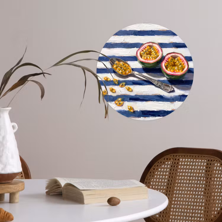 Behangcirkel - Eten - Passievrucht - Tropisch - Modern - Kleurrijk — 4
