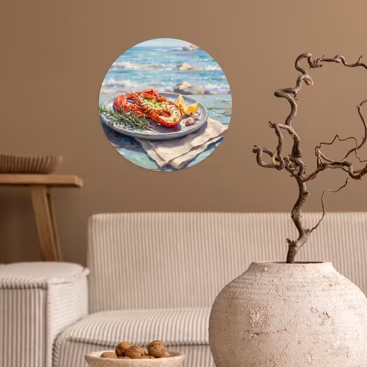 Behangcirkel - Eten - Zee - Kust - Modern - Blauw — 2
