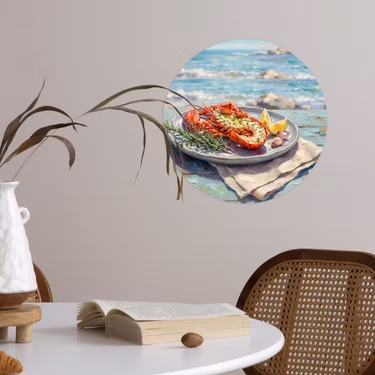 Behangcirkel - Eten - Zee - Kust - Modern - Blauw — 4