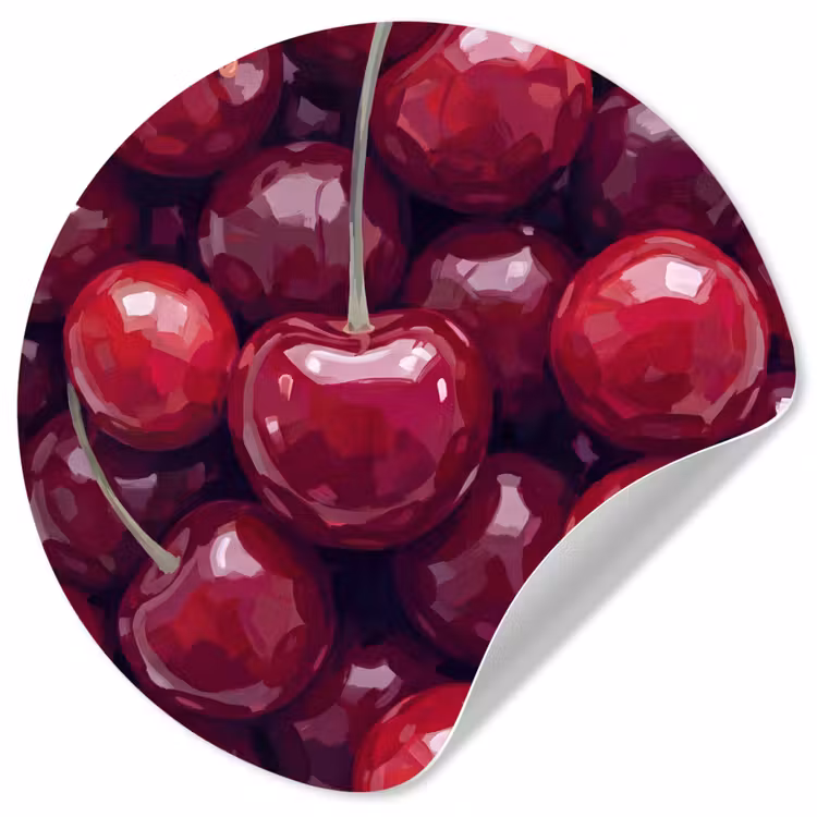 Behangcirkel - Fruit - Kersen - Eten - Modern - Rood — 1