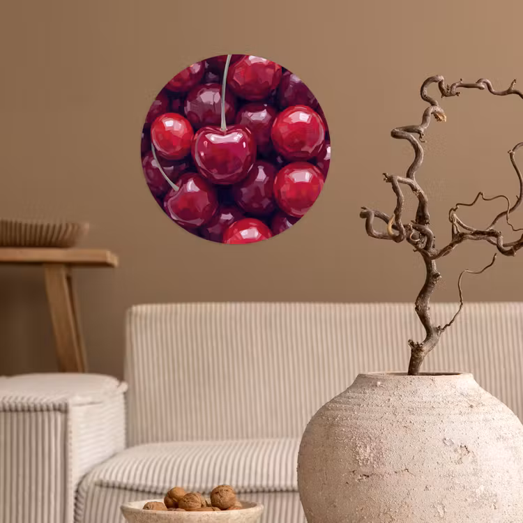 Behangcirkel - Fruit - Kersen - Eten - Modern - Rood — 2