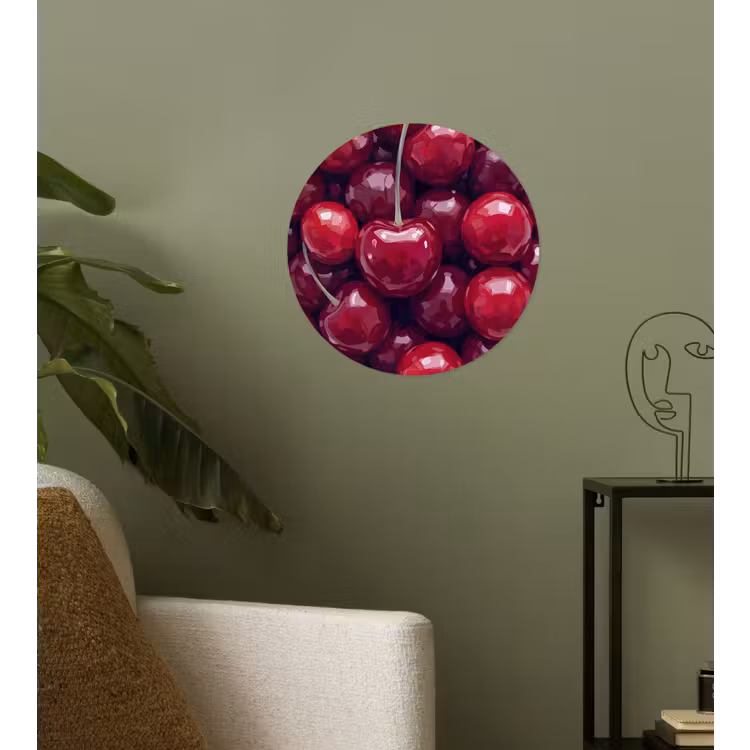Behangcirkel - Fruit - Kersen - Eten - Modern - Rood — 3