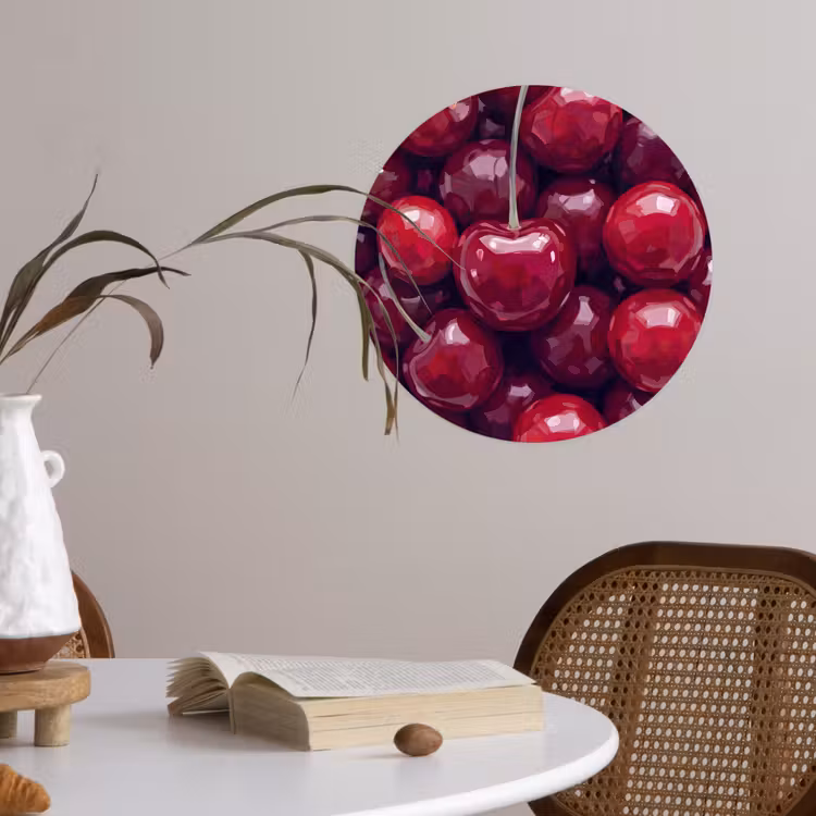 Behangcirkel - Fruit - Kersen - Eten - Modern - Rood — 4