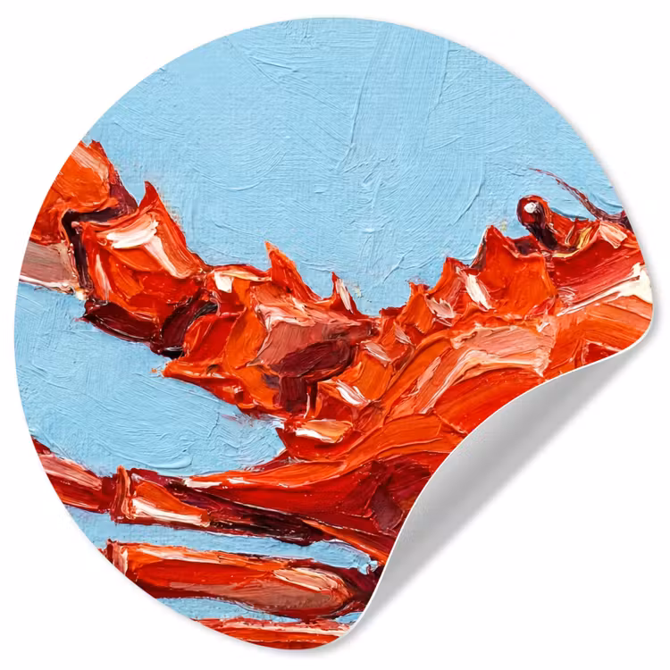 Behangcirkel - Krab - Zee - Dieren - Abstract - Rood — 1