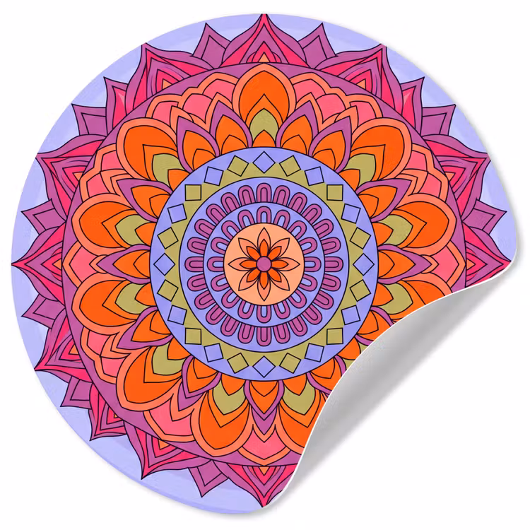 Behangcirkel - Mandala - Cirkel - Abstract - Kleurrijk - Patroon — 1